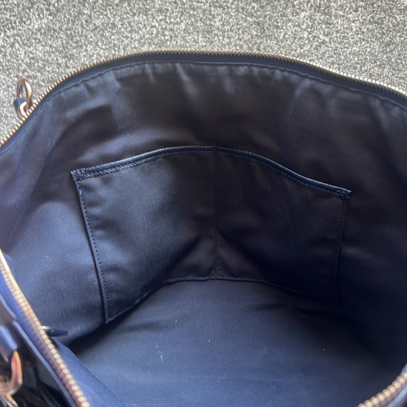 Coach Ava Crossgrain Leather Tote Navy GUC F57526 - Picture 7 of 10